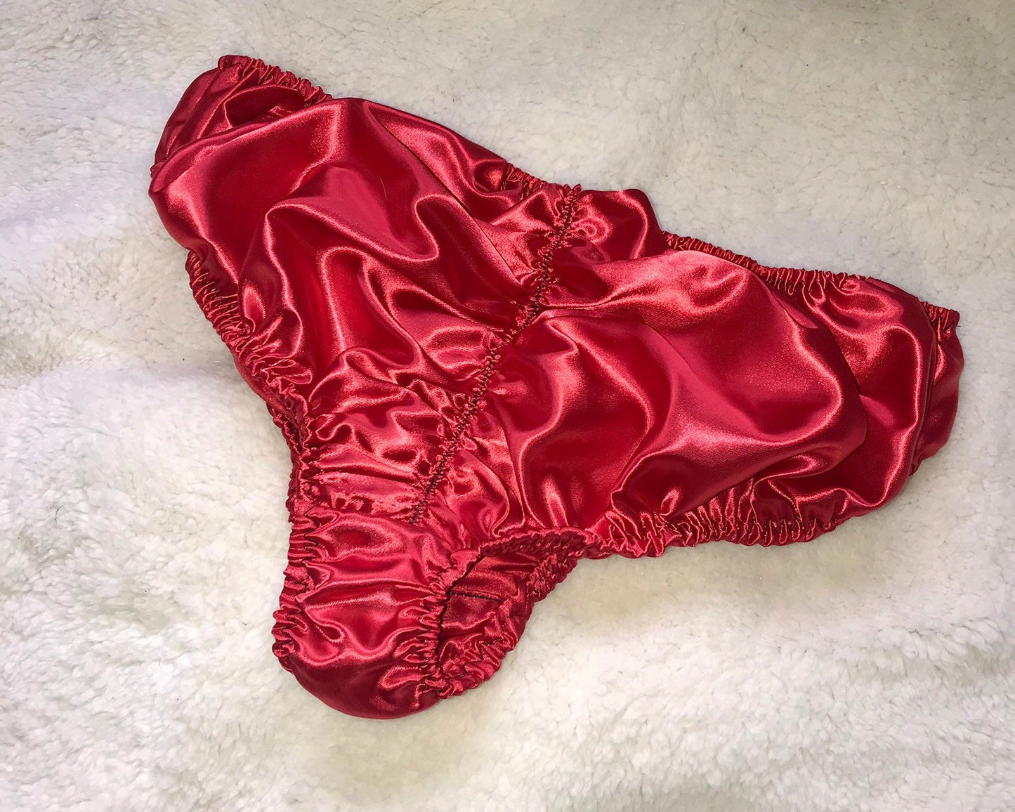 Satin ruched bottom panties