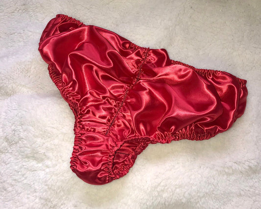 Satin ruched bottom panties