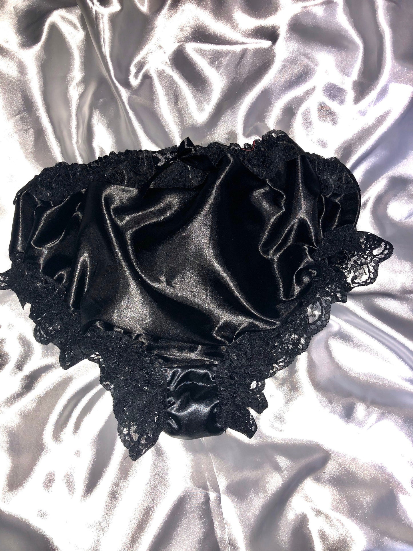 High waisted satin lined satin panties