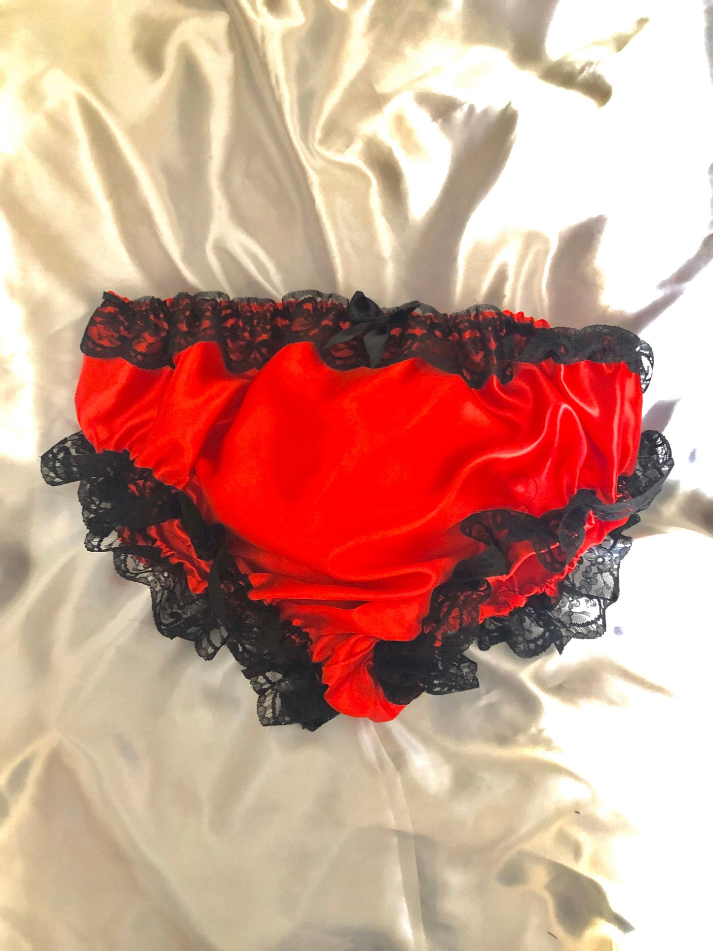 High waisted satin lined satin panties