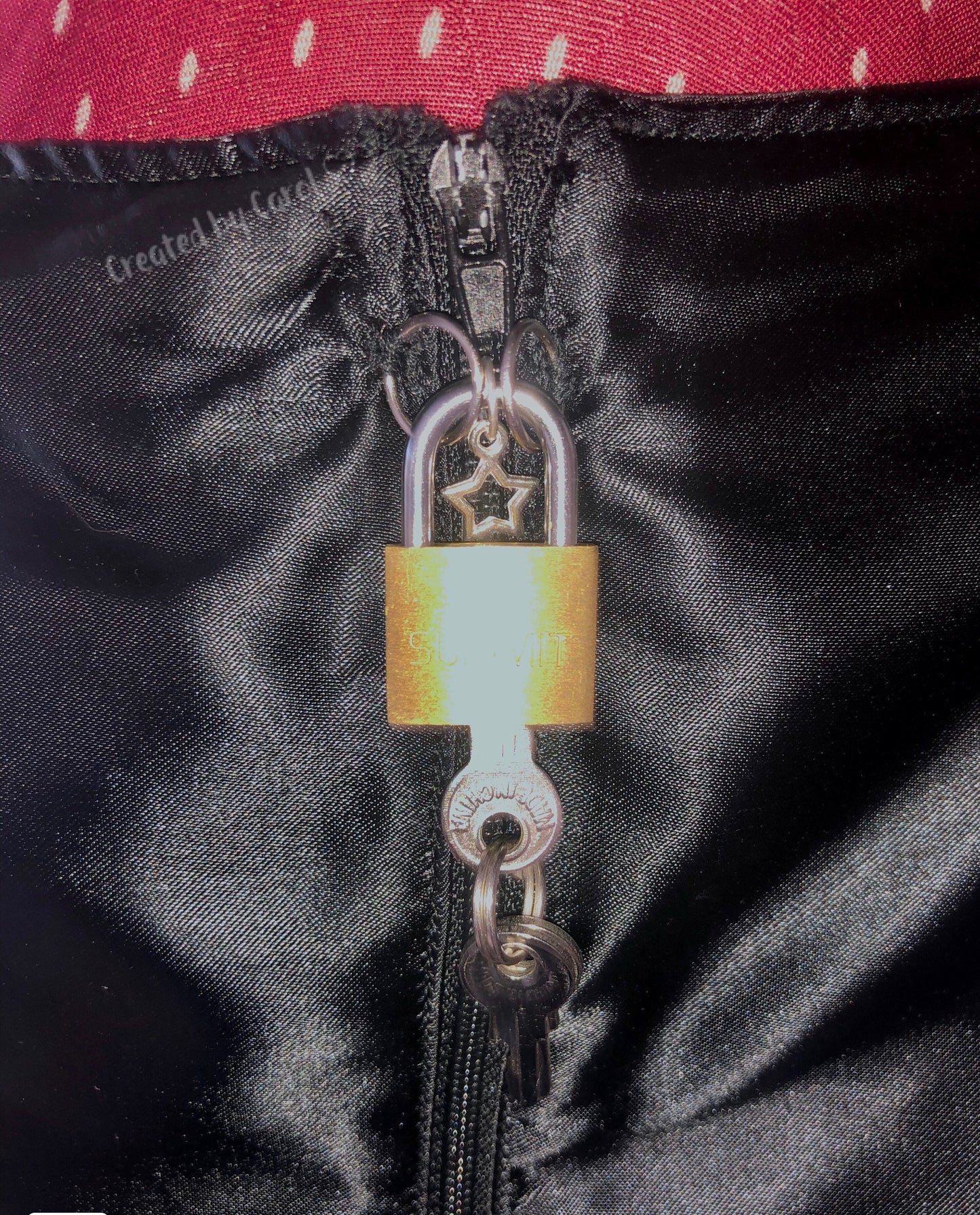 Lockable satin dress