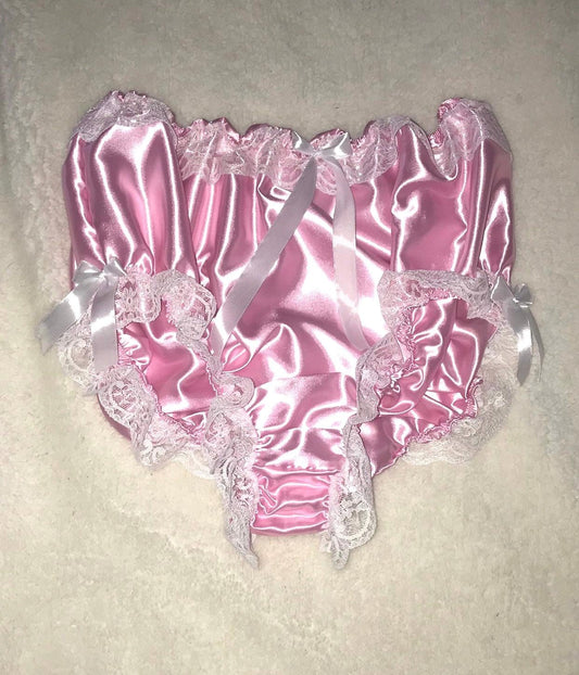 High waisted satin lined satin panties