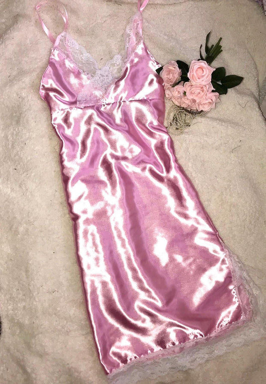 Knee length Satin slip