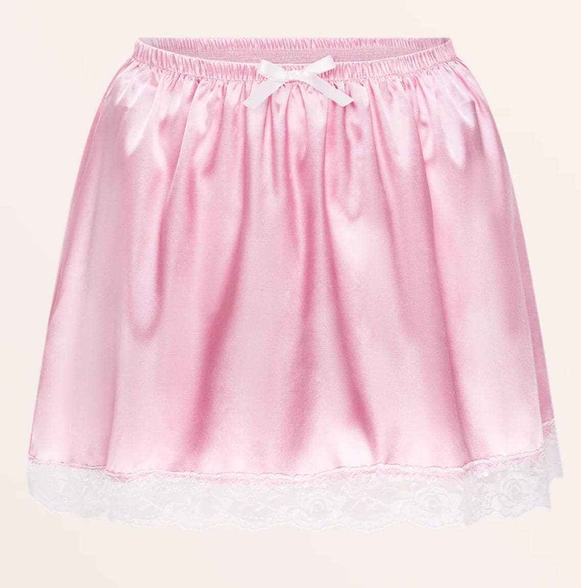 satin mini skirt