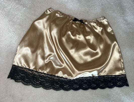 satin mini skirt