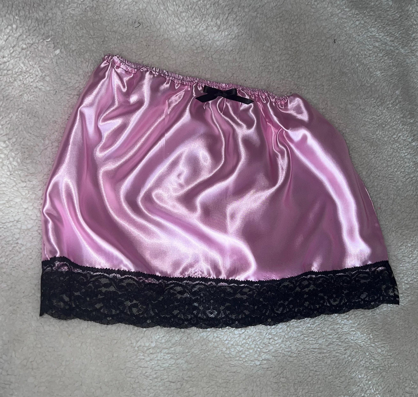 satin mini skirt