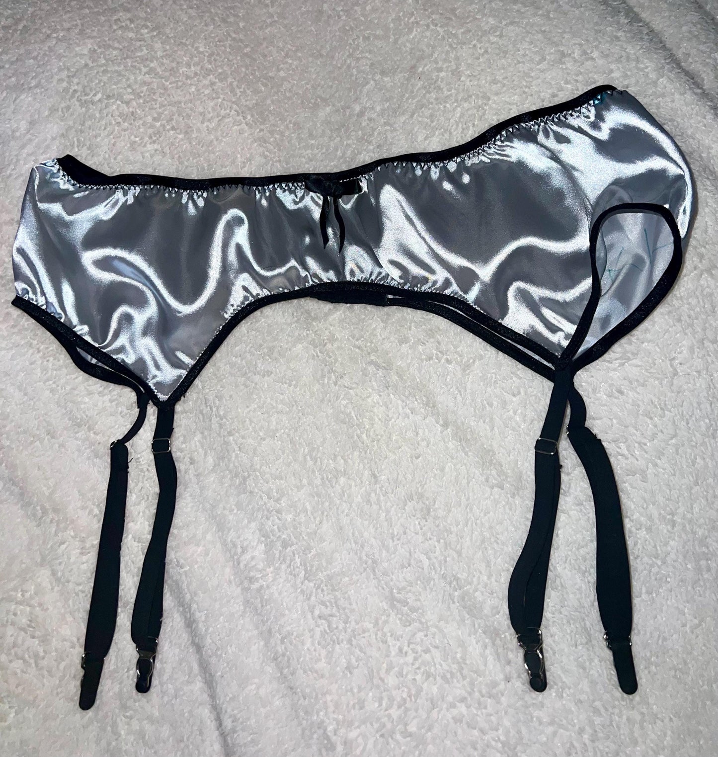 satin garter belt